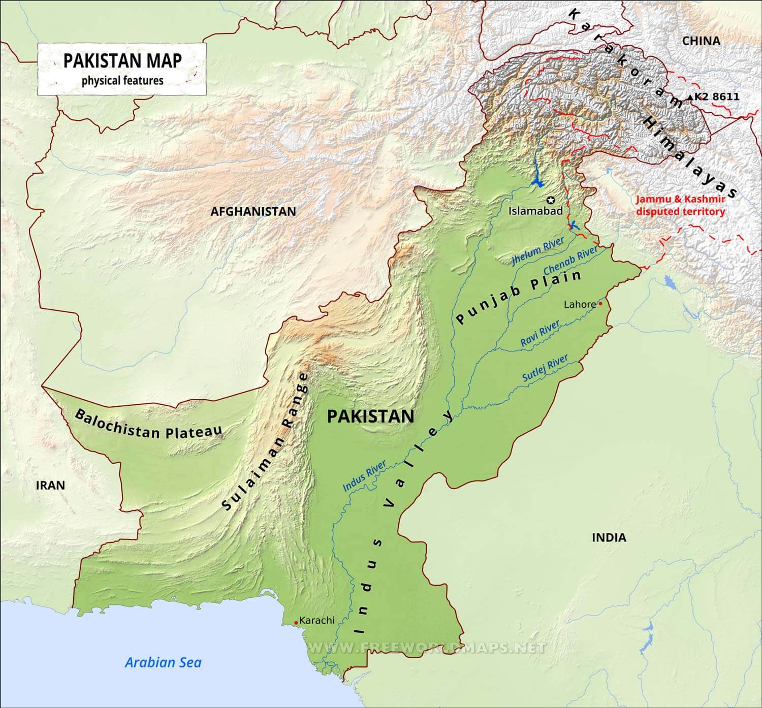 pakistan-map-physical